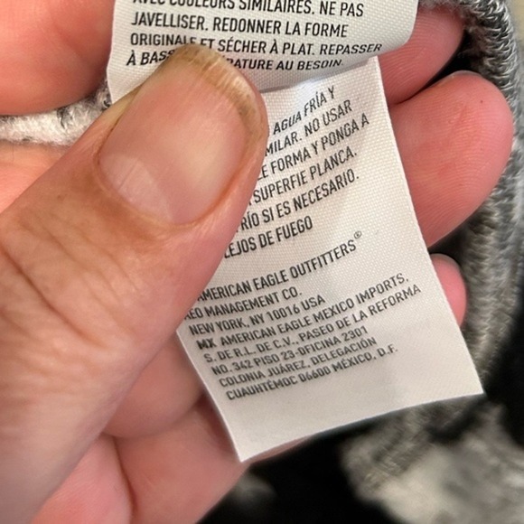 American Eagle Outfitters Aztec Kimono Cardigan Black White M Fringe Southwest - Picture 6 of 7